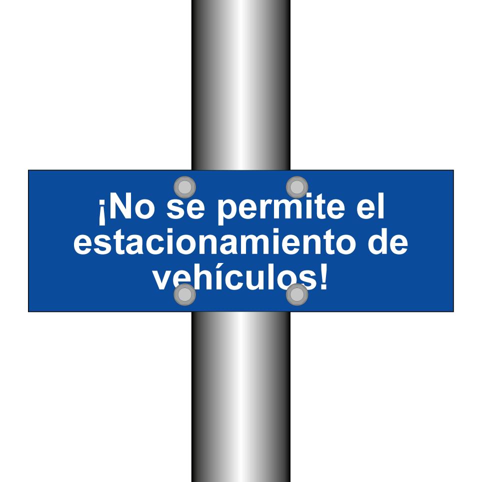 ¡No se permite el estacionamiento de vehículos!