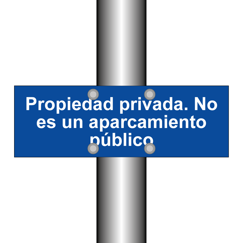 Propiedad privada. No es un aparcamiento público