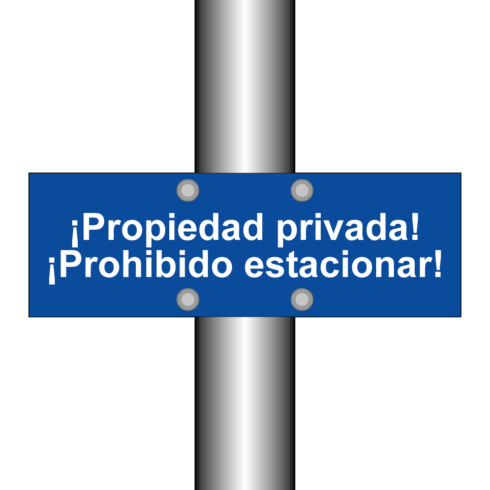 ¡Propiedad privada! ¡Prohibido estacionar!