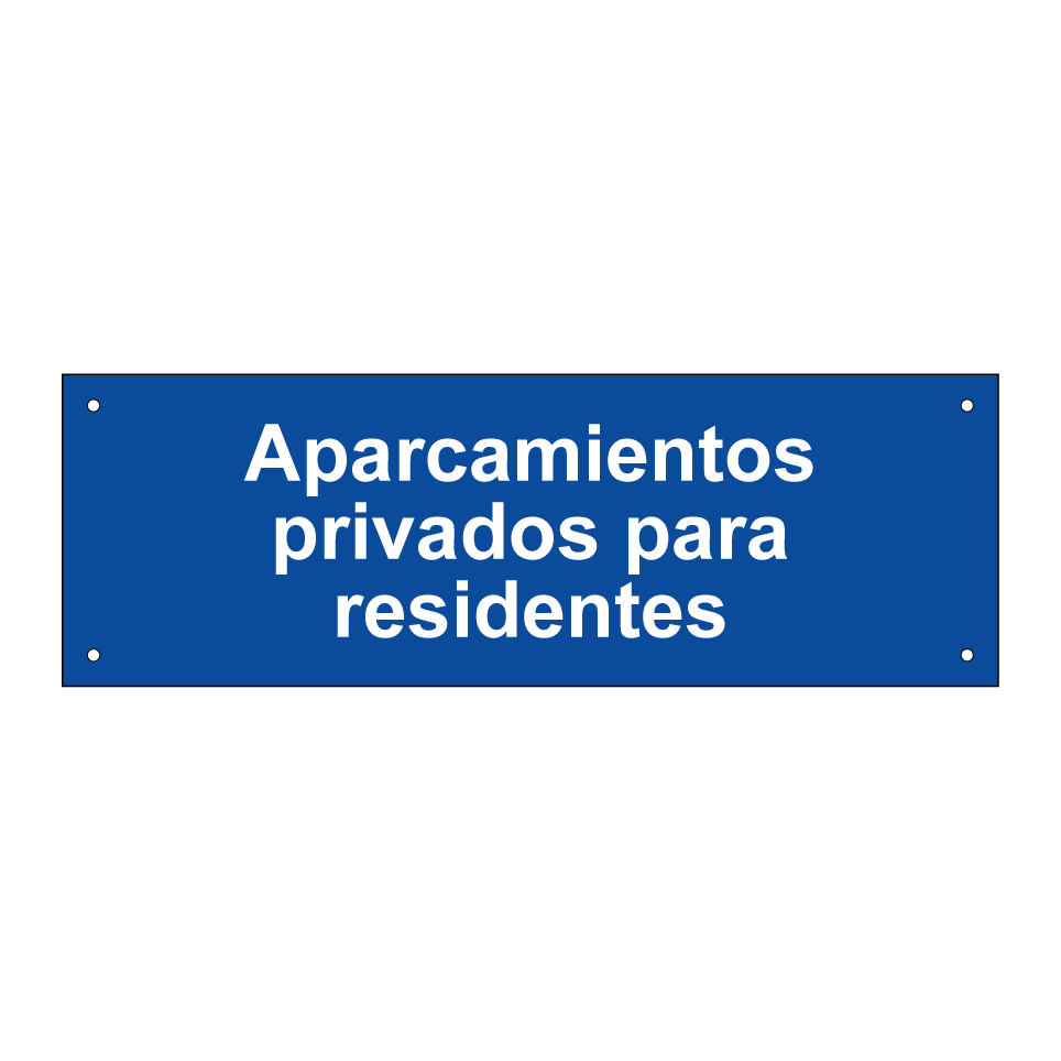 Aparcamientos privados para residentes
