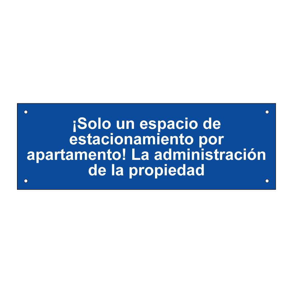 ¡Solo un espacio de estacionamiento por apartamento! La administración de la propiedad
