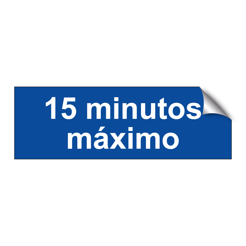 15 minutos máximo