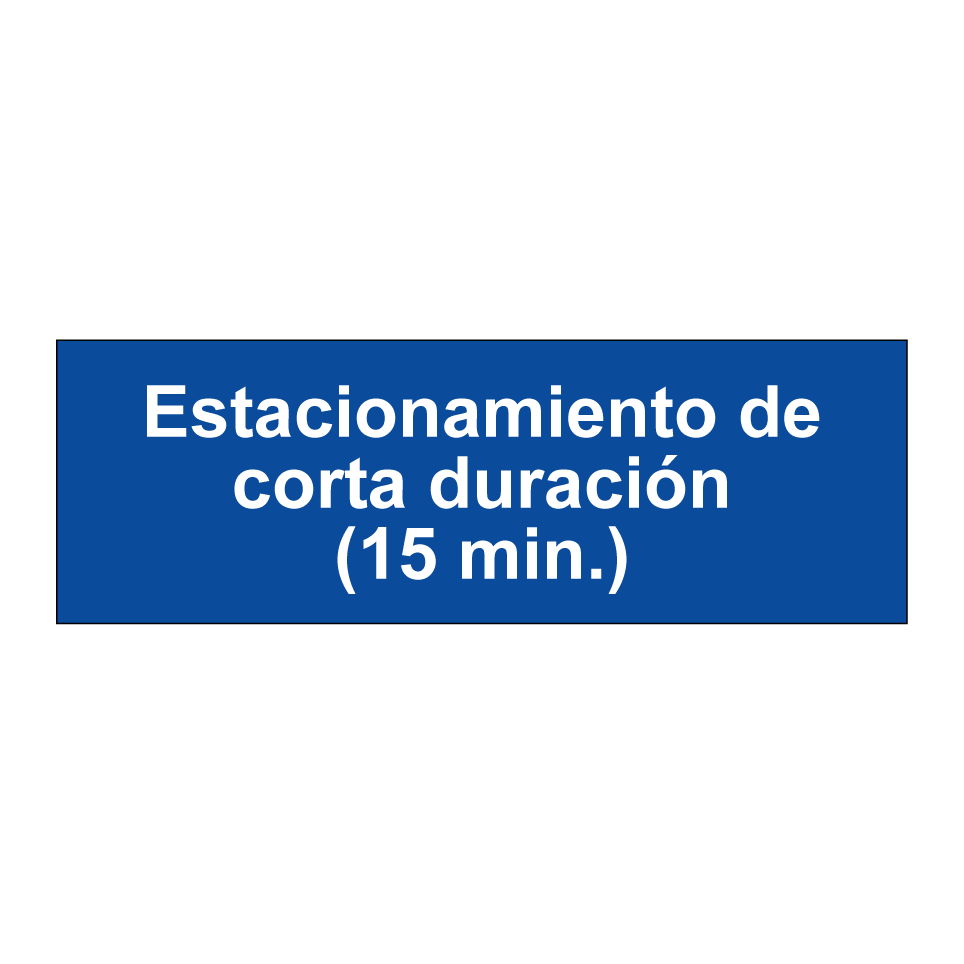Estacionamiento de corta duración (15 min.)
