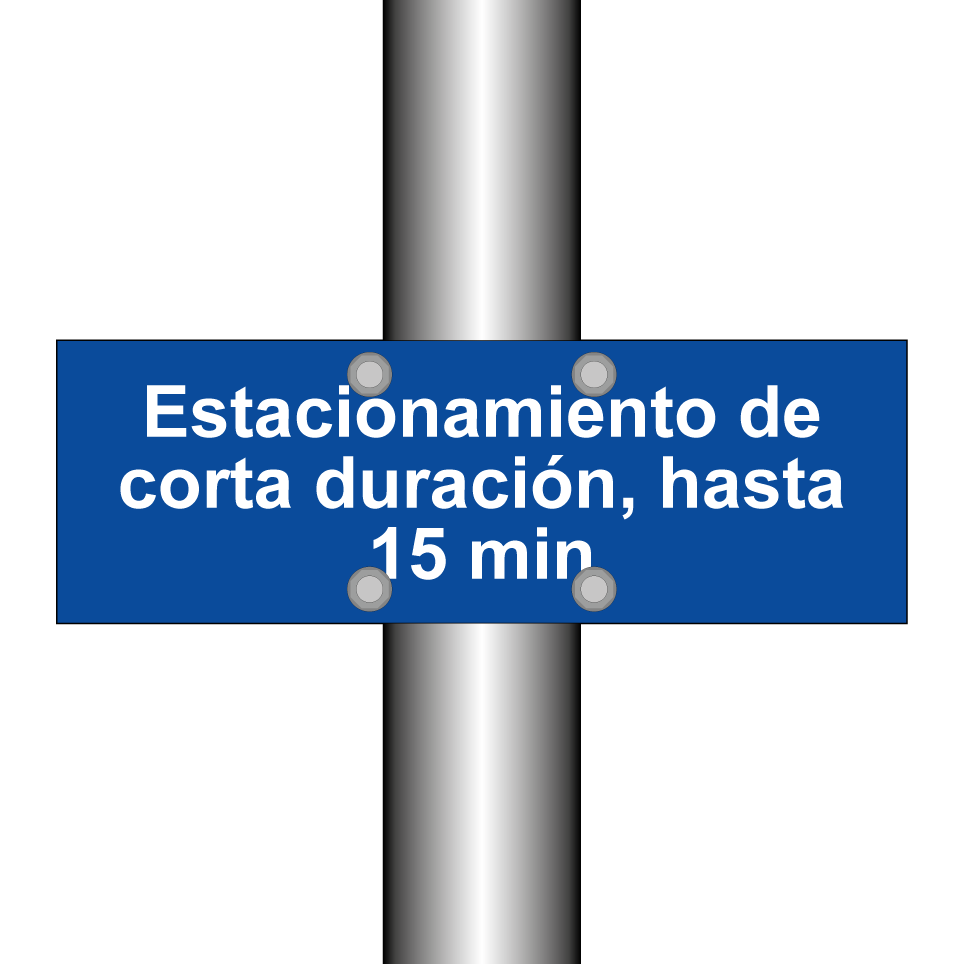 Estacionamiento de corta duración, hasta 15 min