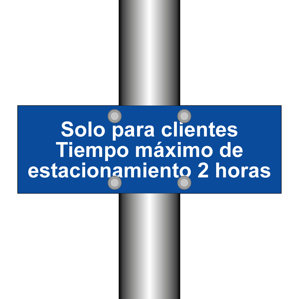 Solo para clientes Tiempo máximo de estacionamiento 2 horas