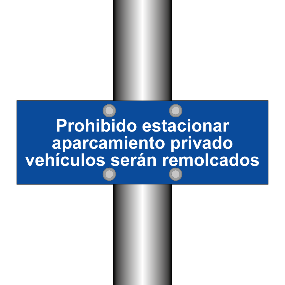 Prohibido estacionar aparcamiento privado vehículos serán remolcados