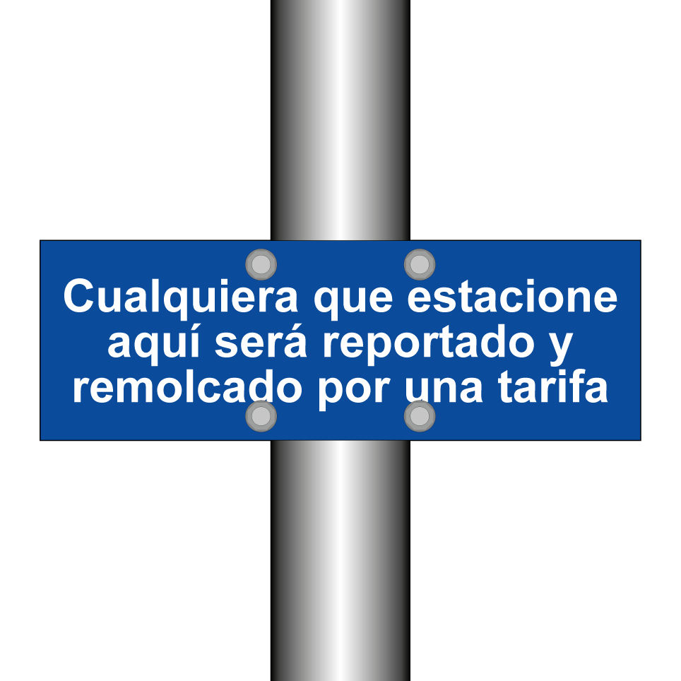 Cualquiera que estacione aquí será reportado y remolcado por una tarifa