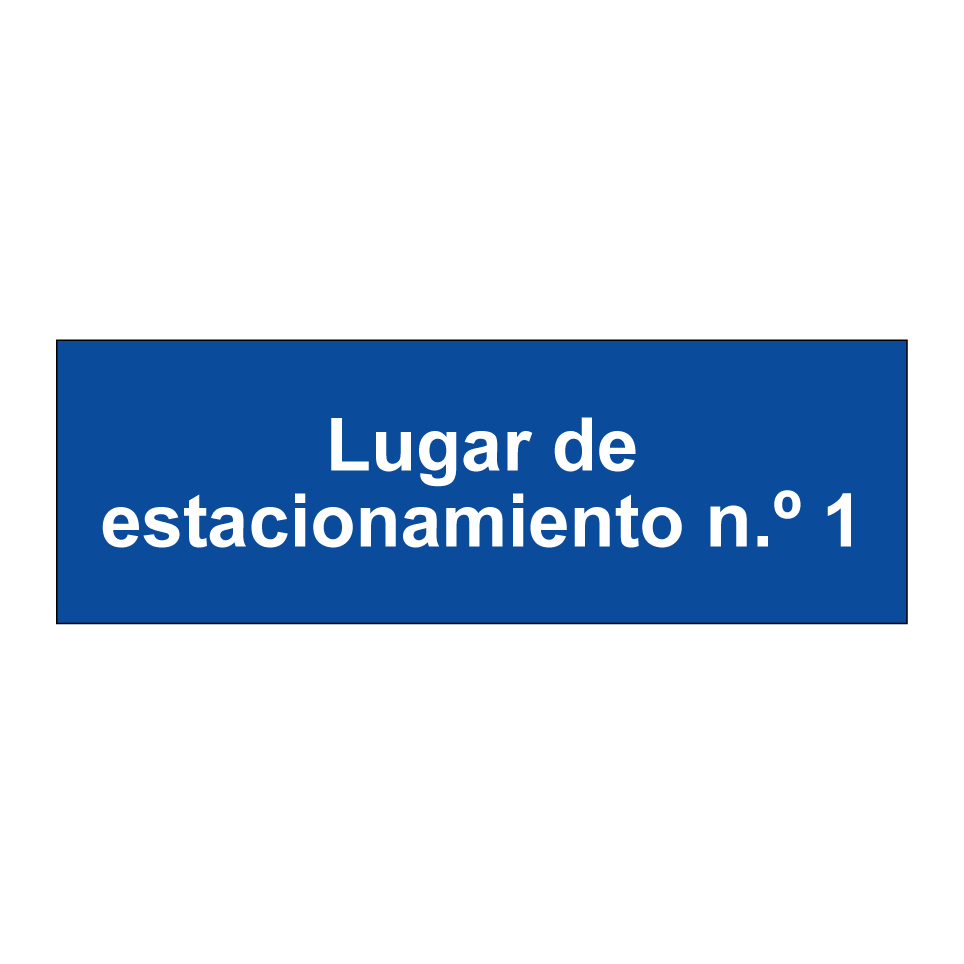 Lugar de estacionamiento No. 1