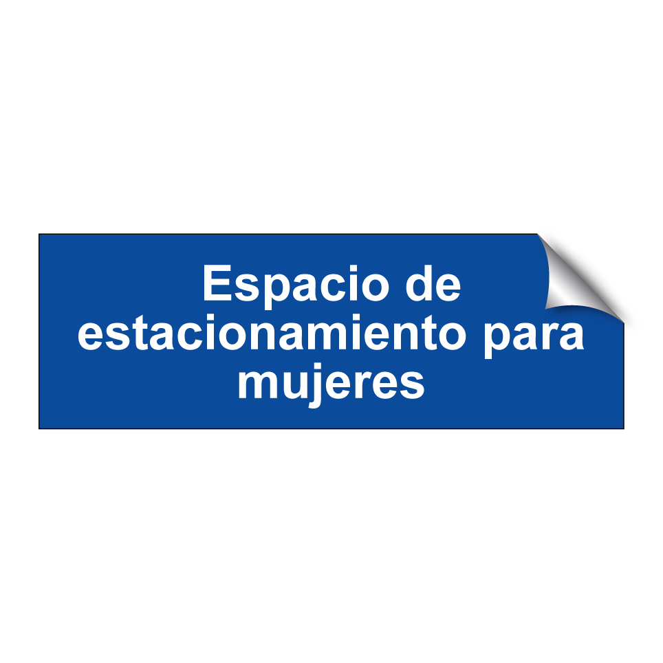Espacio de estacionamiento para mujeres