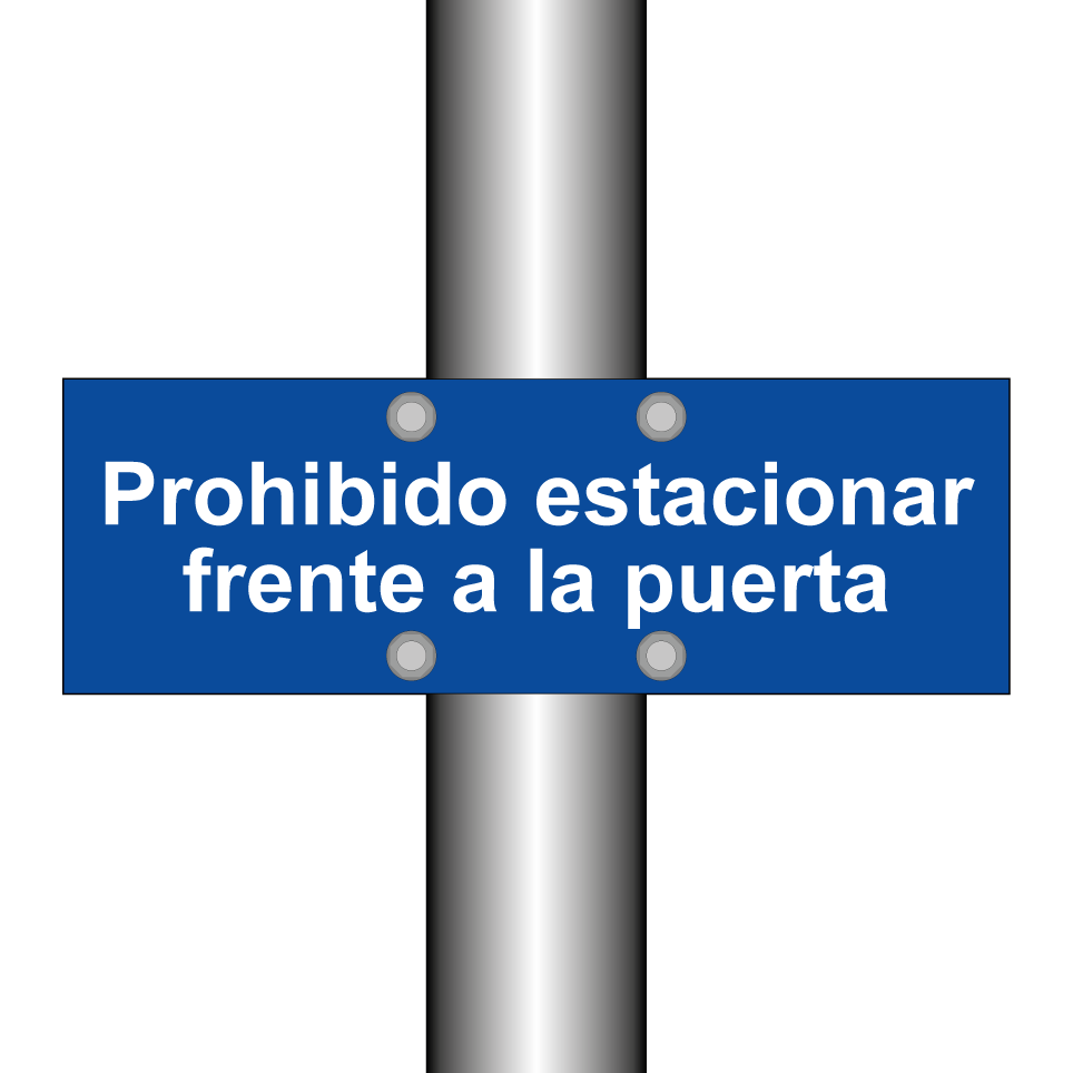 Prohibido estacionar frente a la puerta