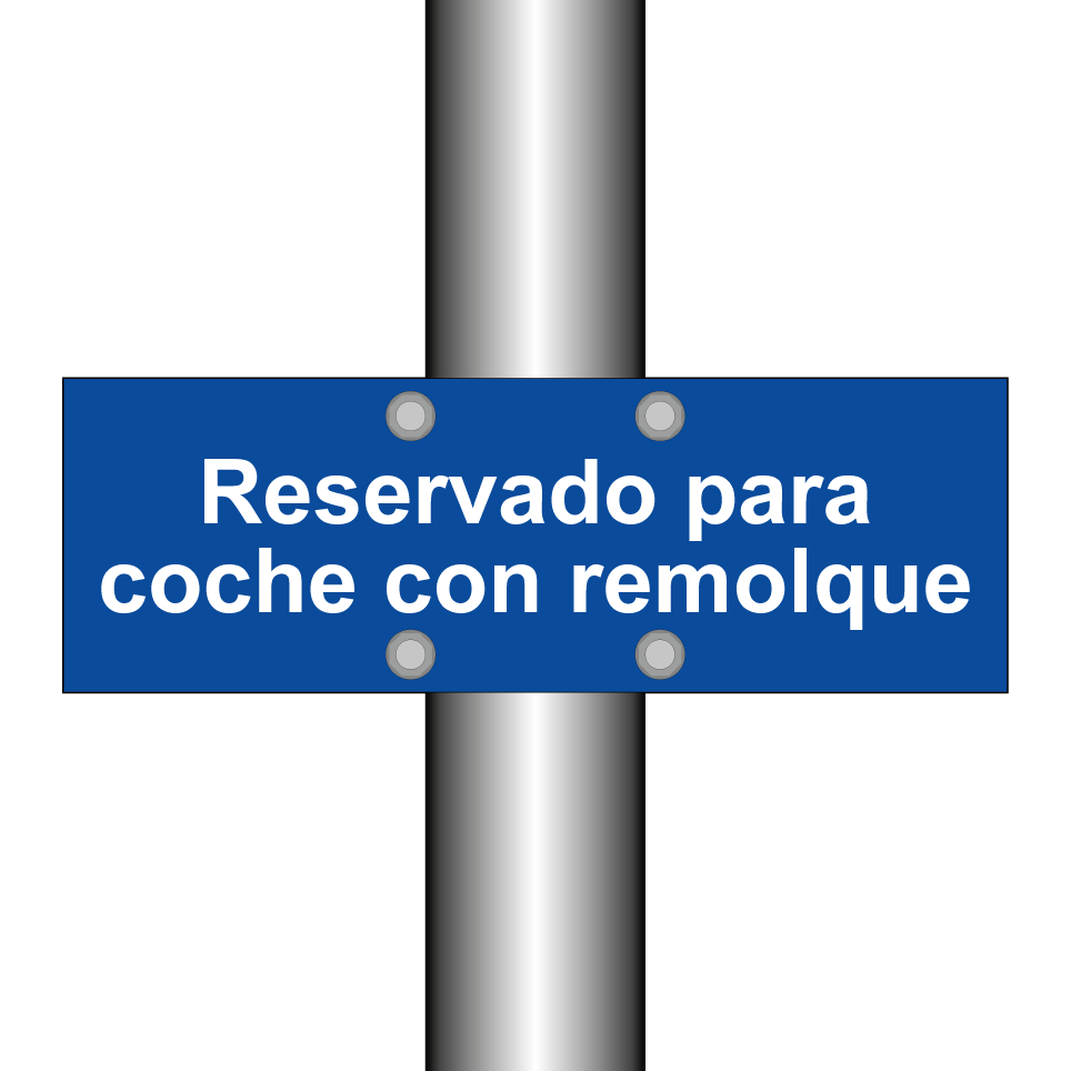 Reservado para coche con remolque
