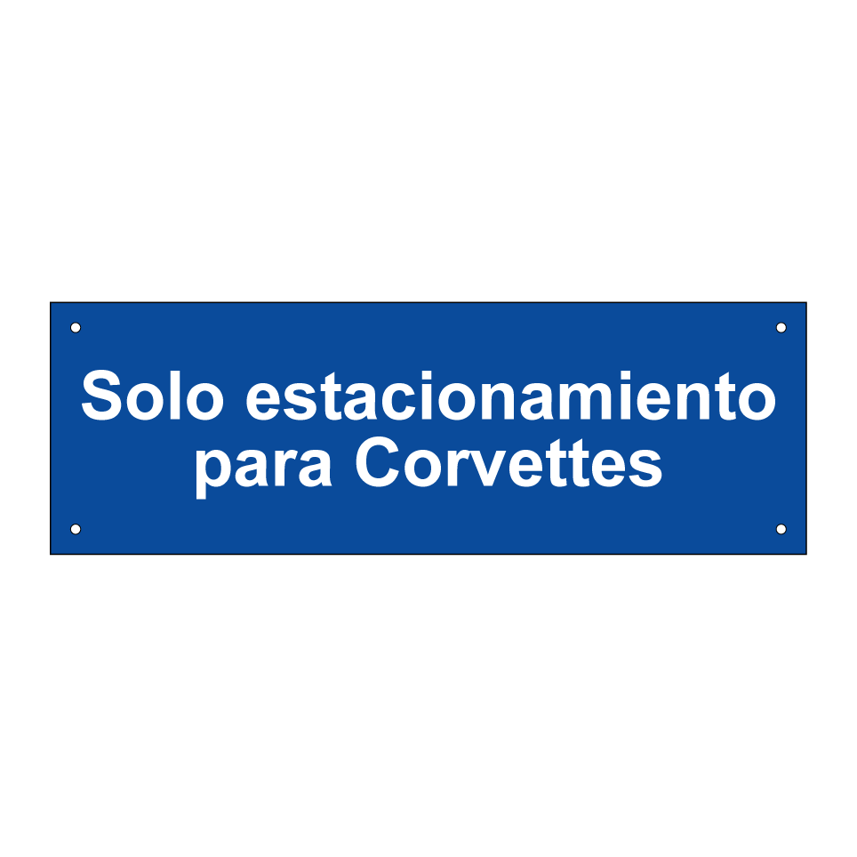 Solo estacionamiento para Corvettes
