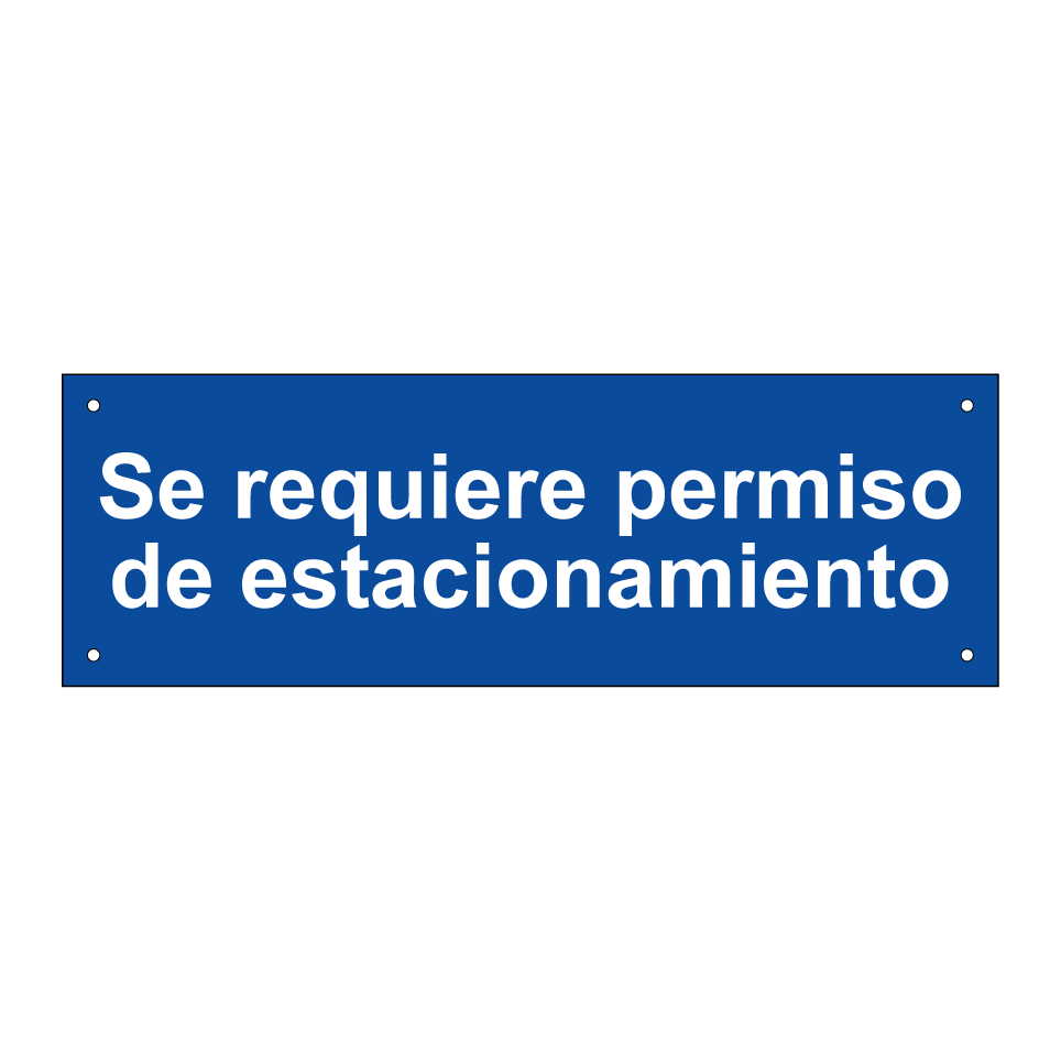 Se requiere permiso de estacionamiento