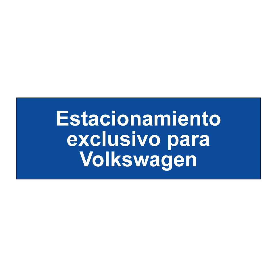 Estacionamiento exclusivo para Volkswagen