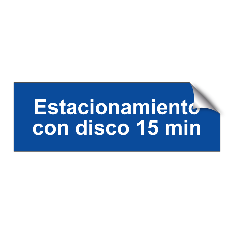 Estacionamiento con disco 15 min