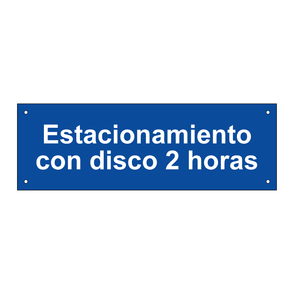 Estacionamiento con disco 2 horas