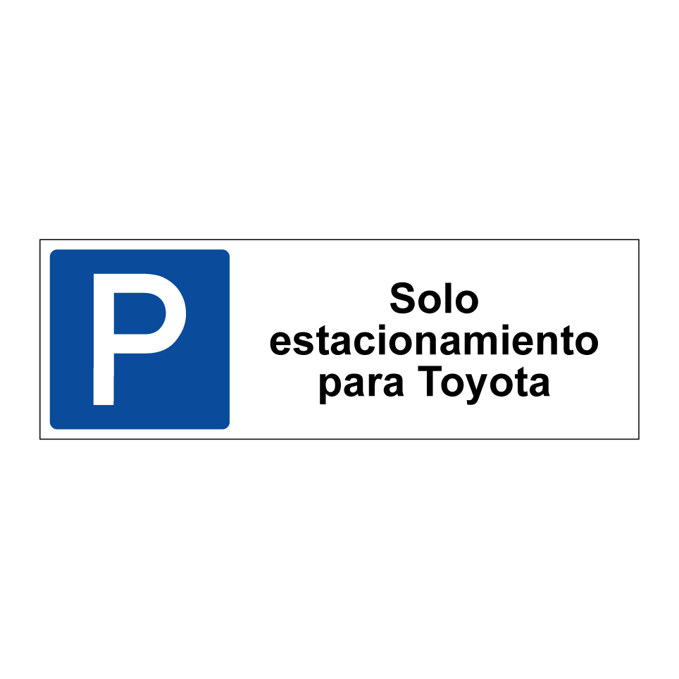 Solo estacionamiento para Toyota