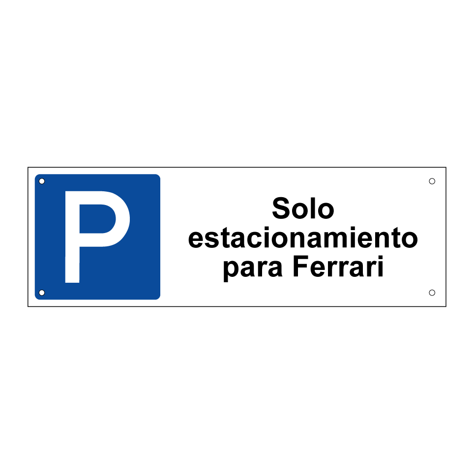 Solo estacionamiento para Ferrari
