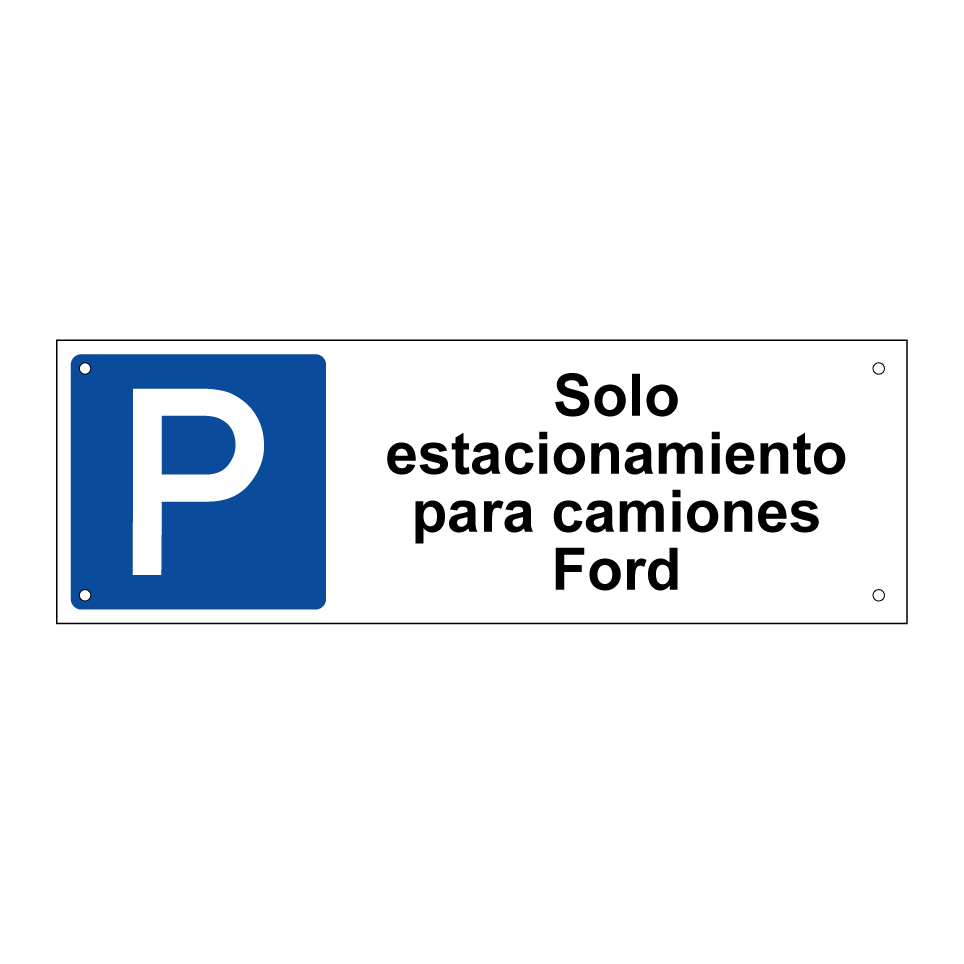 Solo estacionamiento para camiones Ford