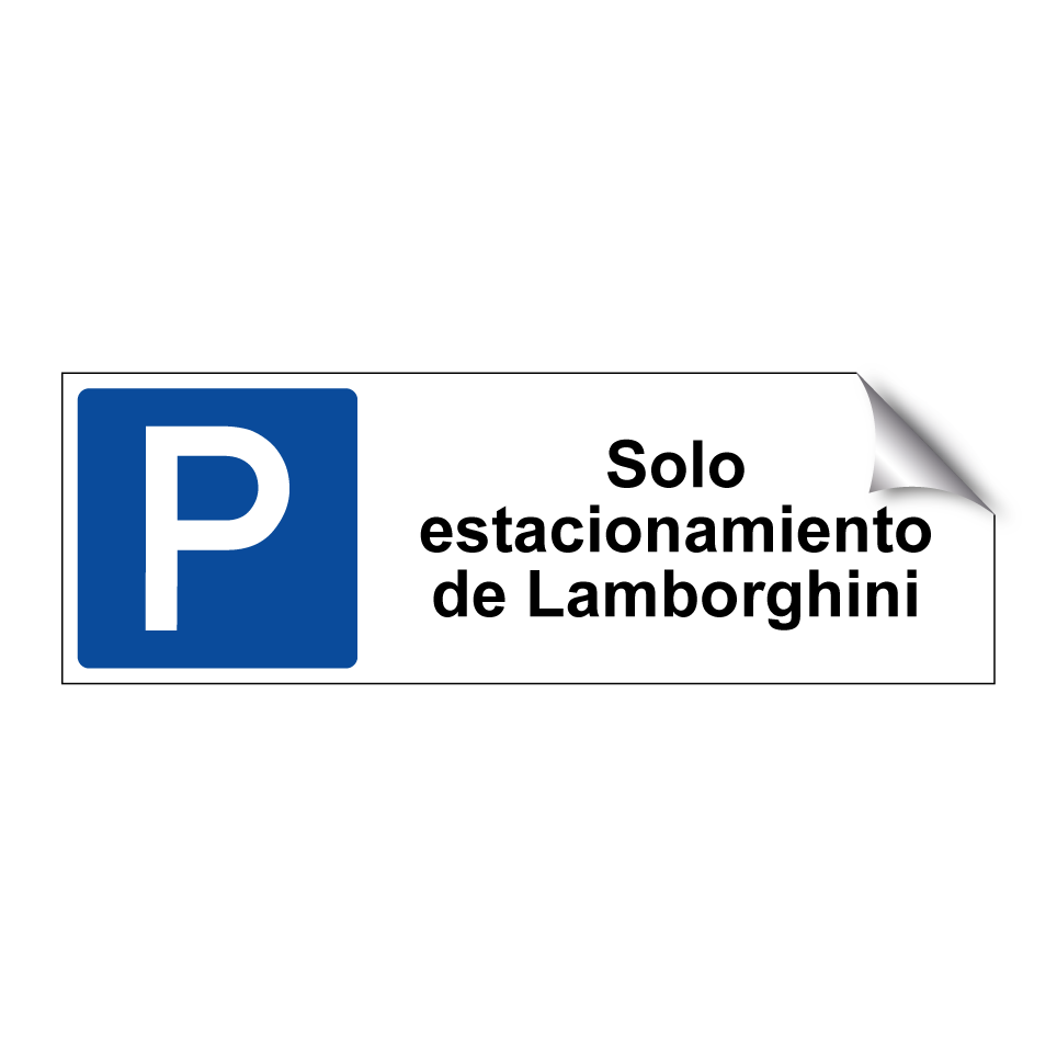 Solo estacionamiento de Lamborghini