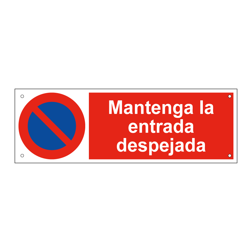 Mantenga la entrada despejada