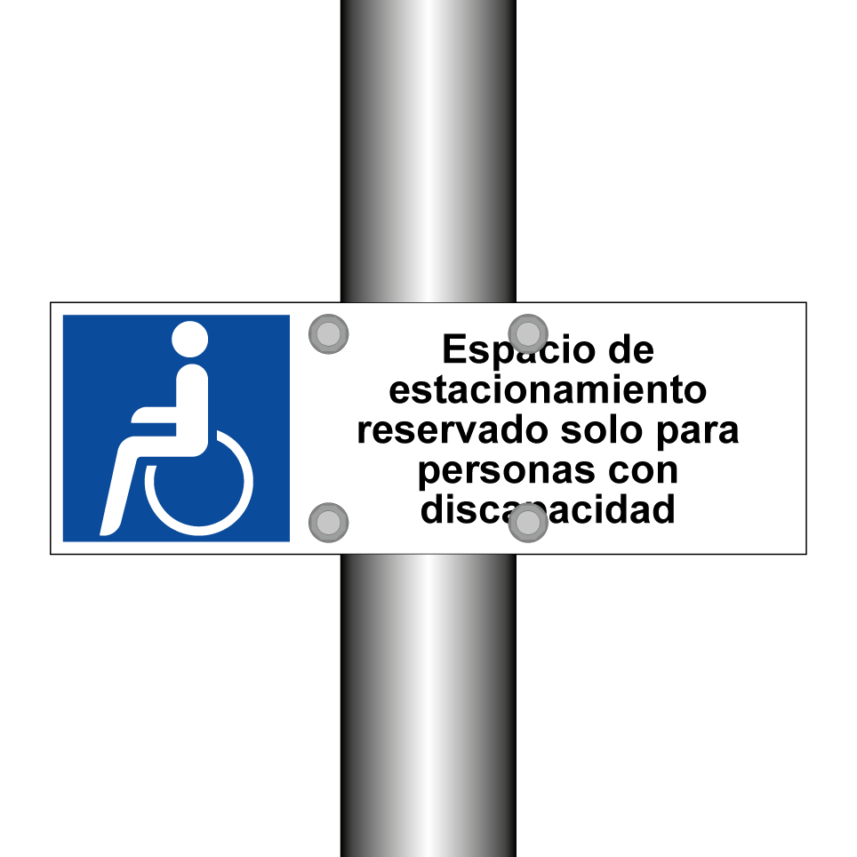 Espacio de estacionamiento reservado solo para personas con discapacidad