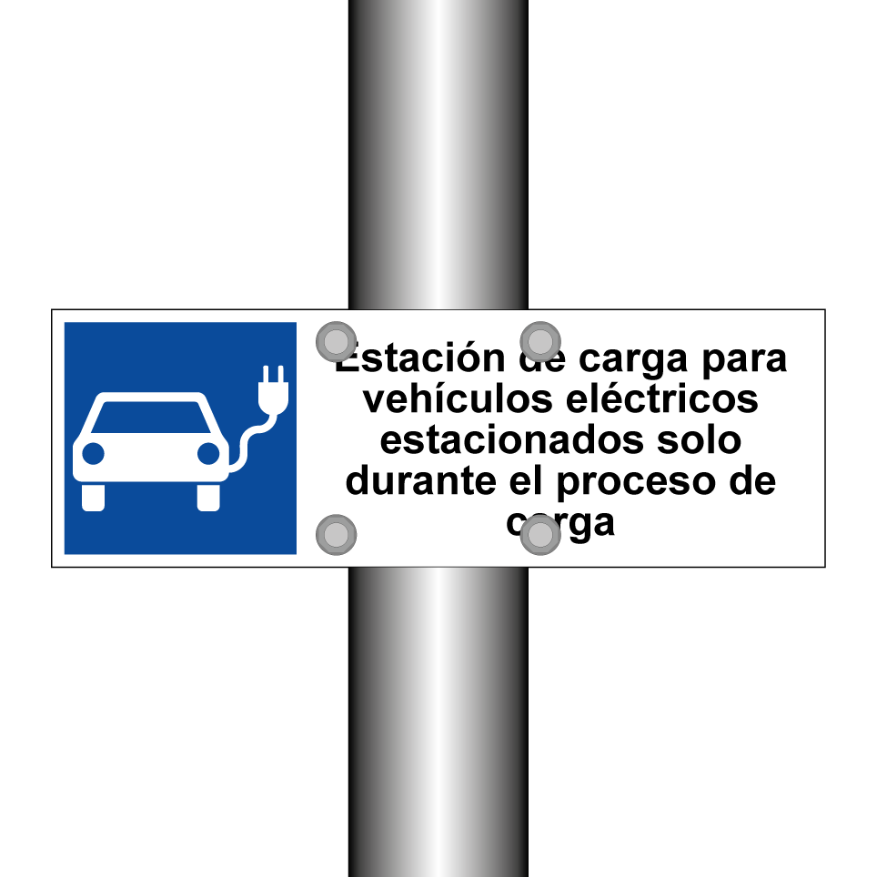 Estación de carga para vehículos eléctricos estacionados solo durante el proceso de carga