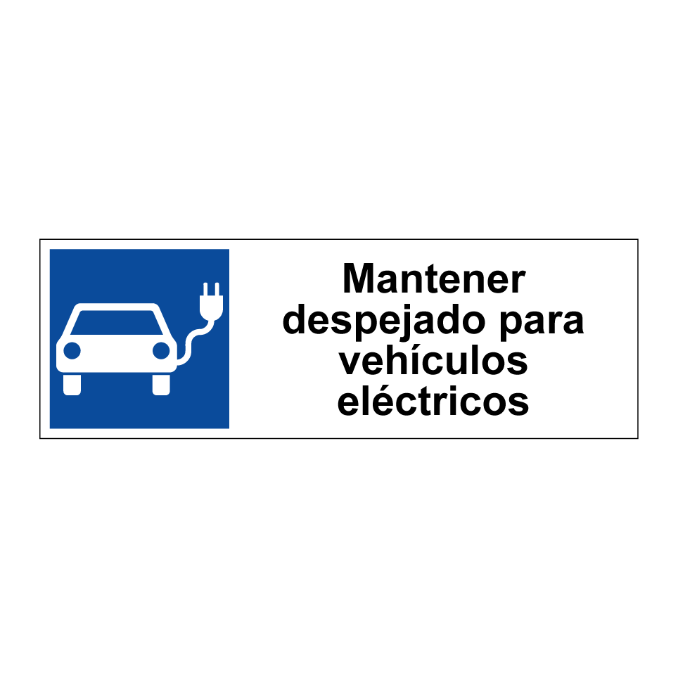 Mantener despejado para vehículos eléctricos