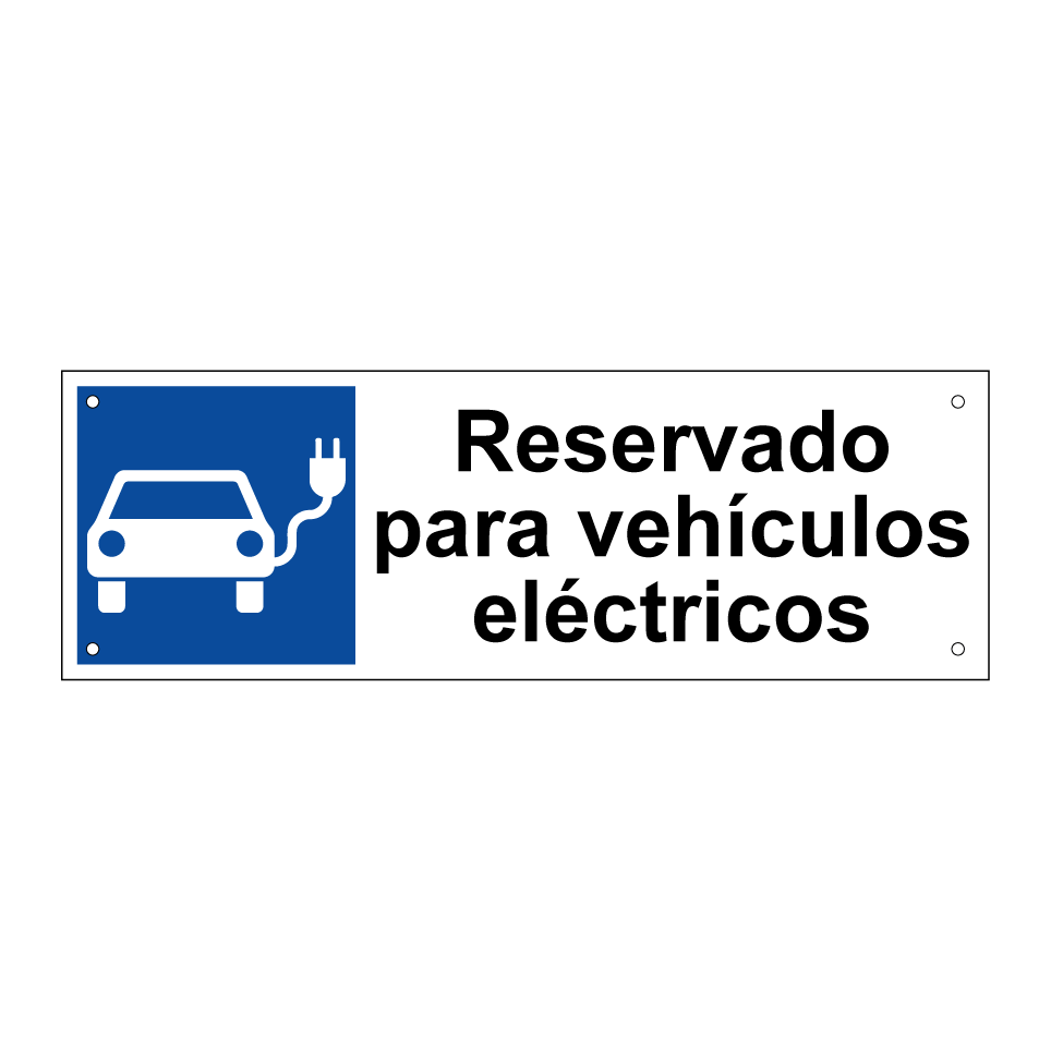 Reservado para vehículos eléctricos