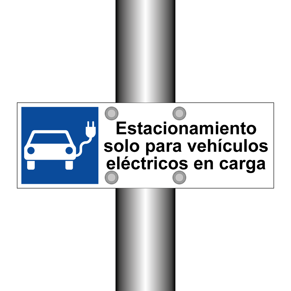 Estacionamiento solo para vehículos eléctricos en carga