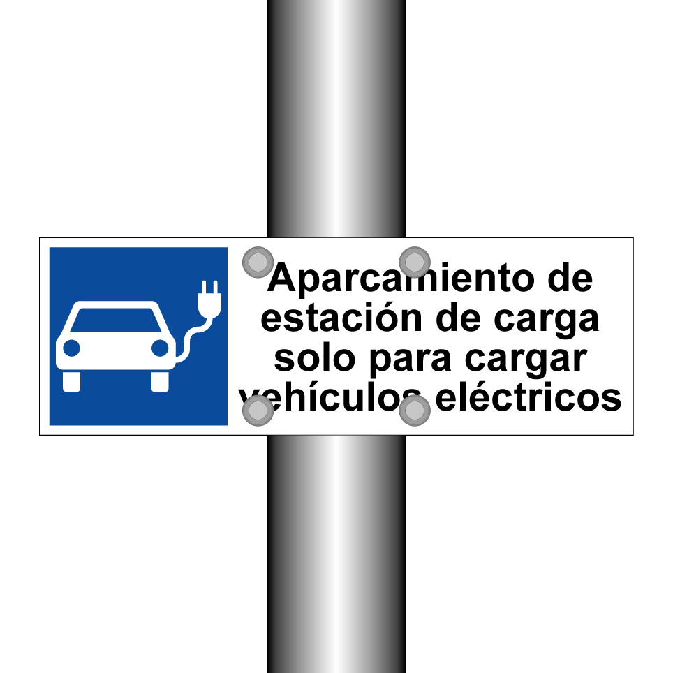 Aparcamiento de estación de carga solo para cargar vehículos eléctricos