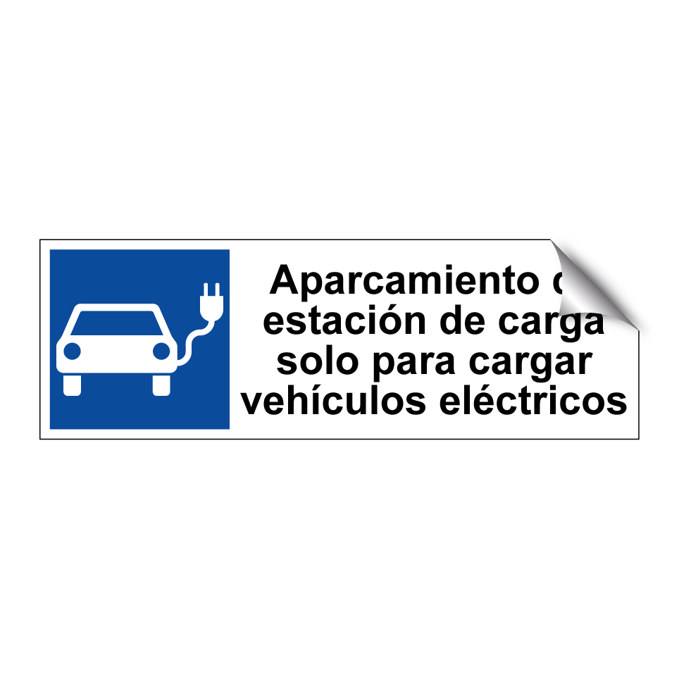 Aparcamiento de estación de carga solo para cargar vehículos eléctricos