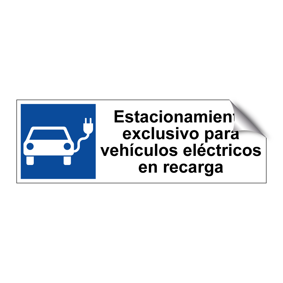 Estacionamiento exclusivo para vehículos eléctricos en recarga
