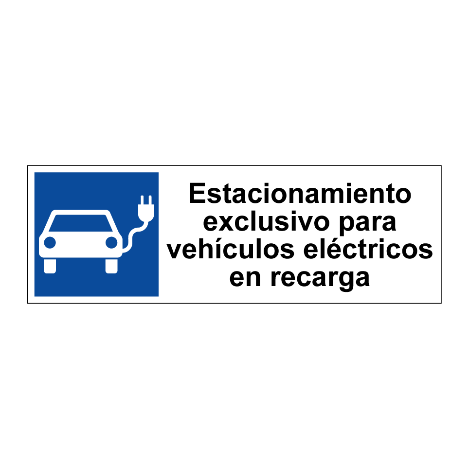 Estacionamiento exclusivo para vehículos eléctricos en recarga