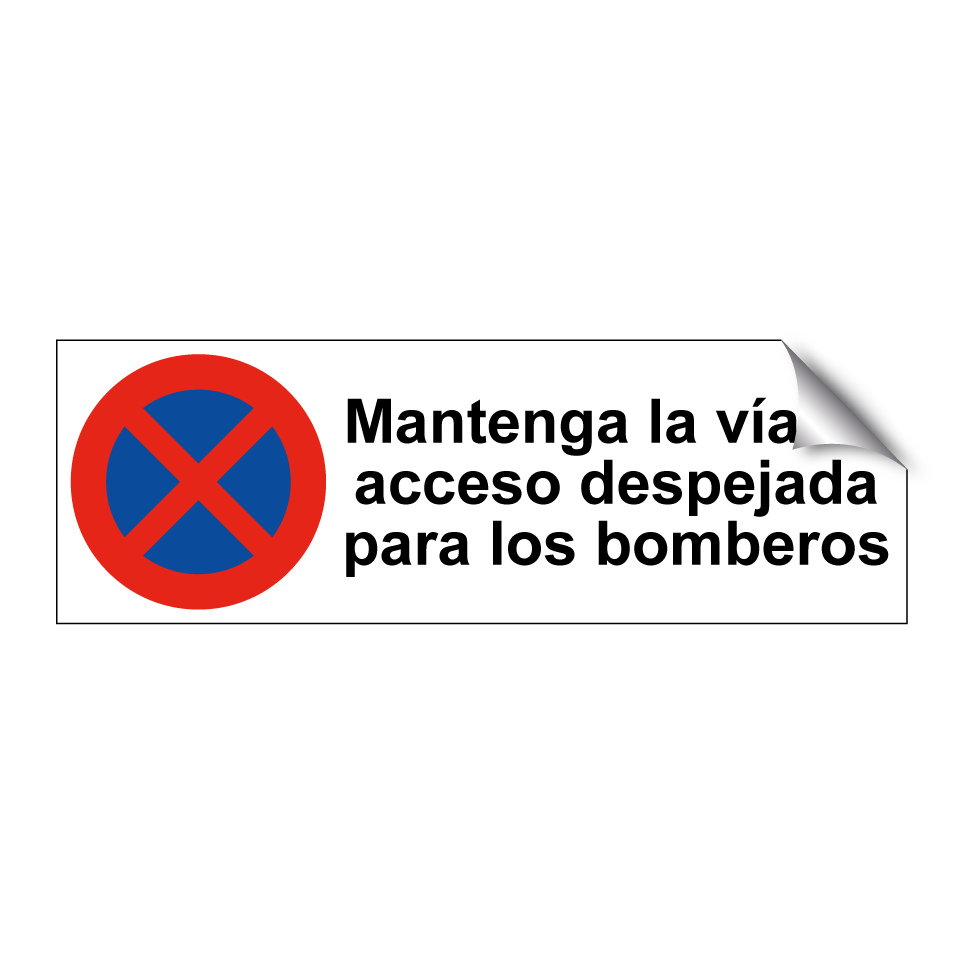 Mantenga la vía de acceso despejada para los bomberos