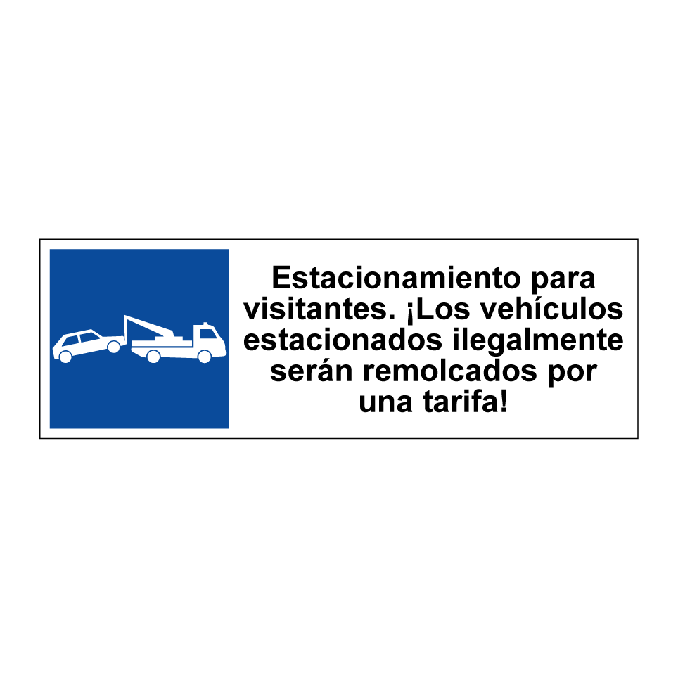 Estacionamiento para visitantes. ¡Los vehículos estacionados ilegalmente serán remolcados por una tarifa!