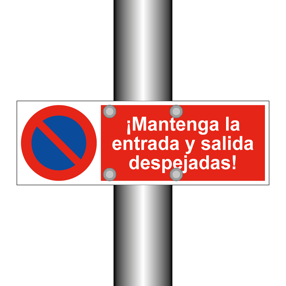 ¡Mantenga la entrada y salida despejadas!