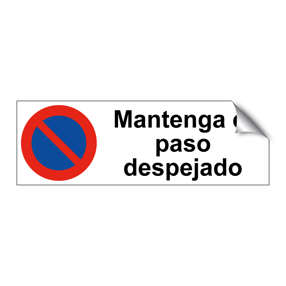 Mantenga el paso despejado