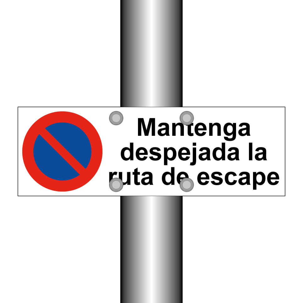 Mantenga despejada la ruta de escape
