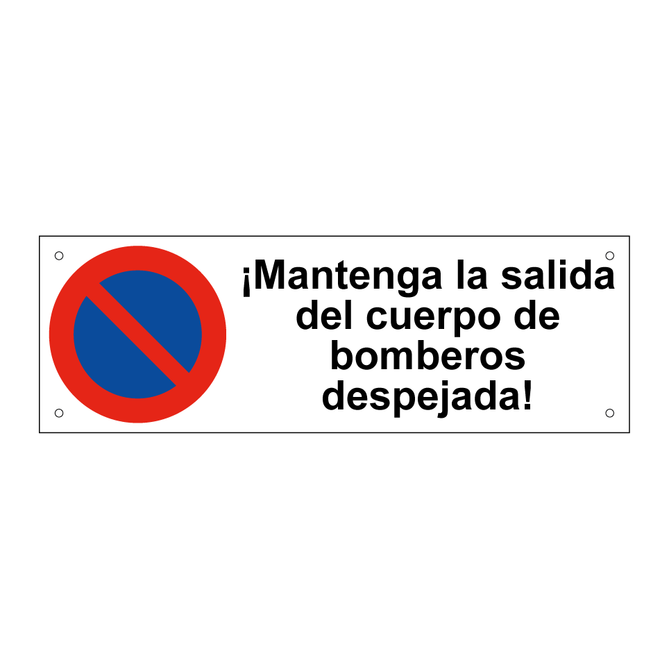¡Mantenga la salida del cuerpo de bomberos despejada!
