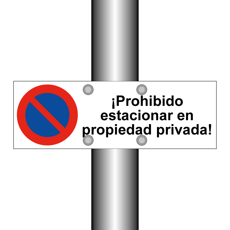 ¡Prohibido estacionar en propiedad privada!