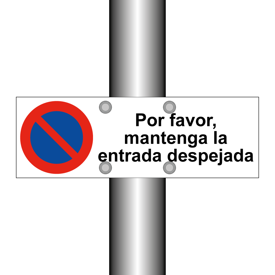 Por favor, mantenga la entrada despejada
