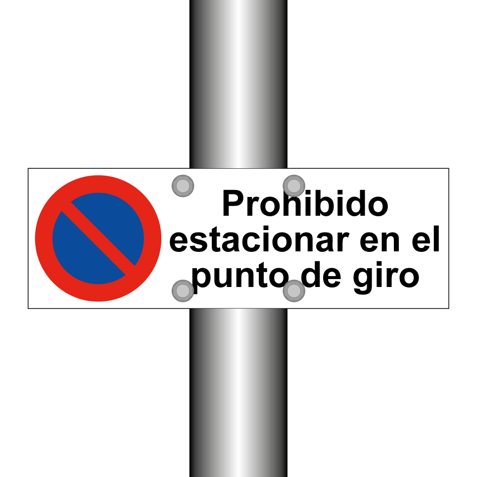 Prohibido estacionar en el punto de giro