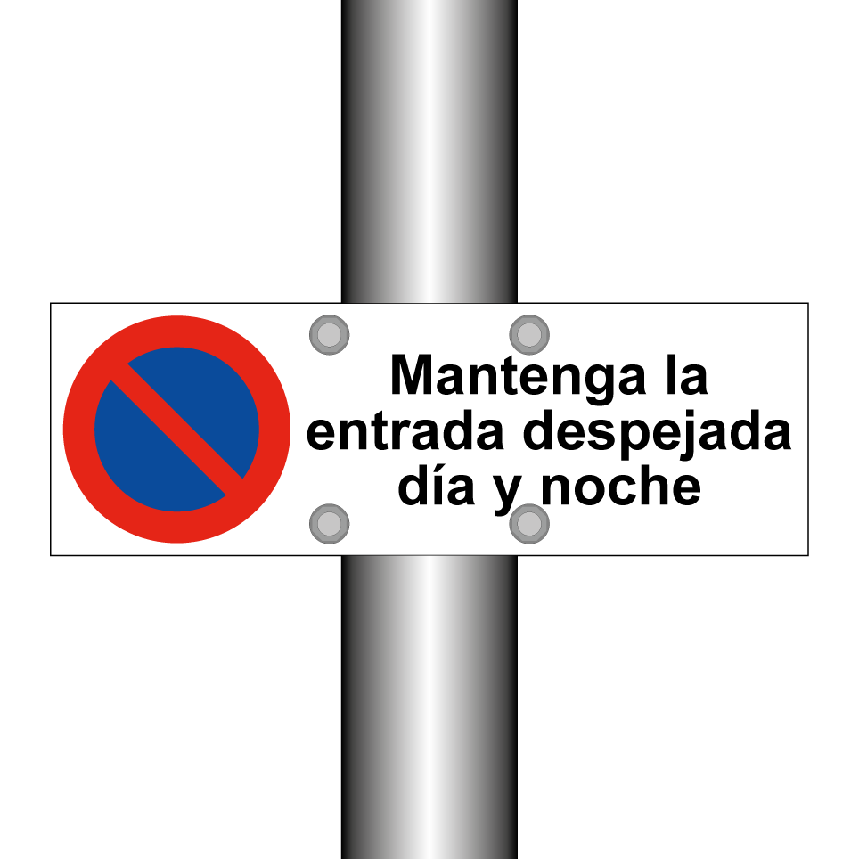 Mantenga la entrada despejada día y noche