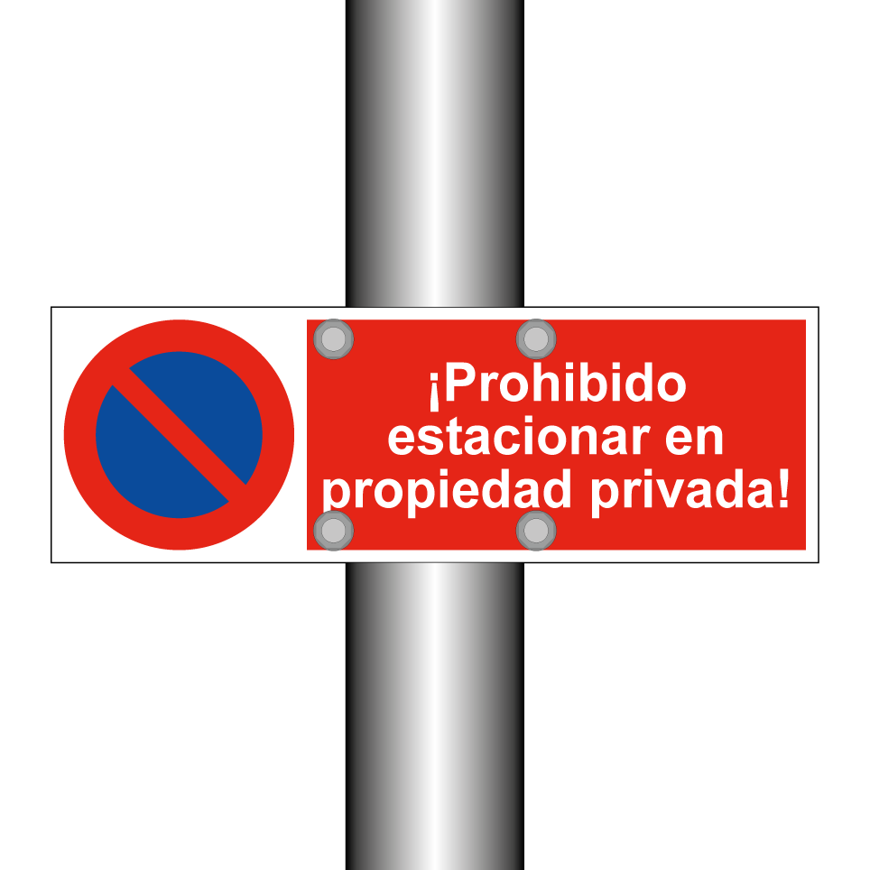 ¡Prohibido estacionar en propiedad privada!