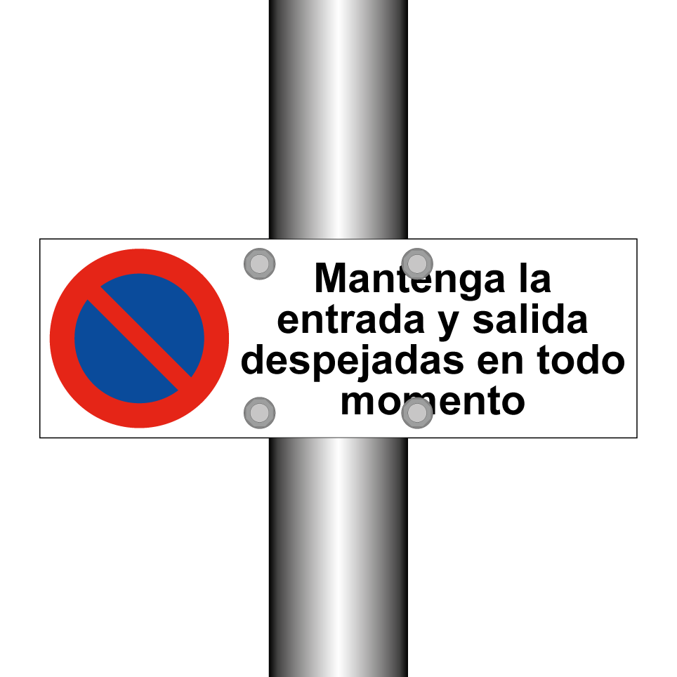 Mantenga la entrada y salida despejadas en todo momento