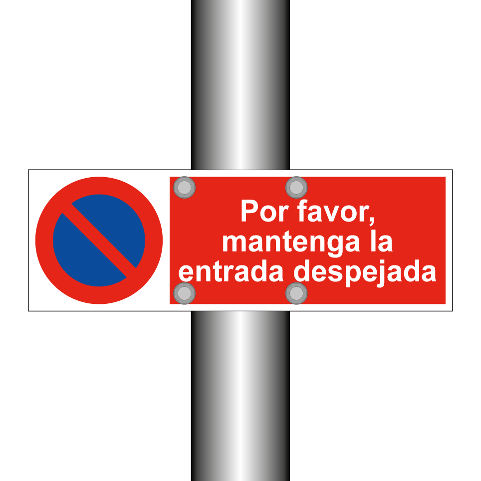 Por favor, mantenga la entrada despejada