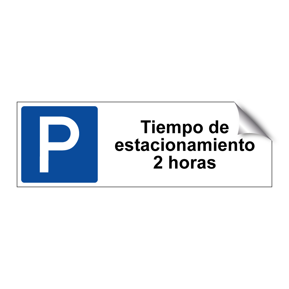Tiempo de estacionamiento 2 horas