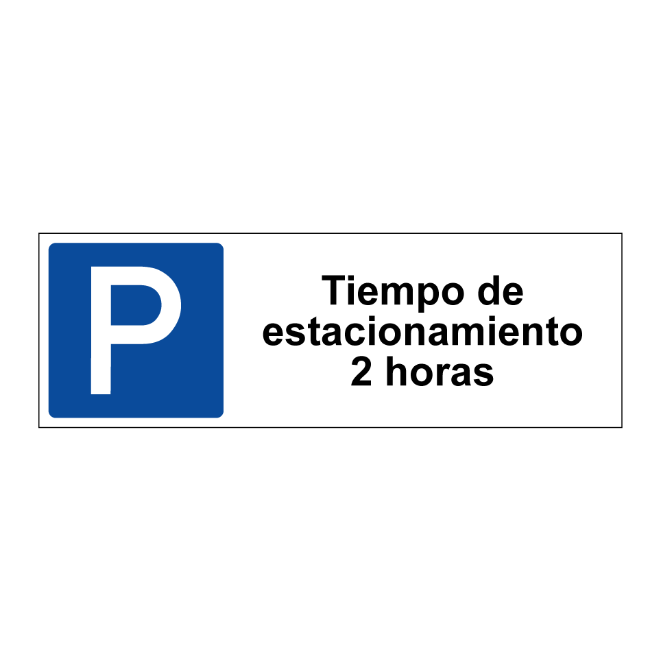 Tiempo de estacionamiento 2 horas
