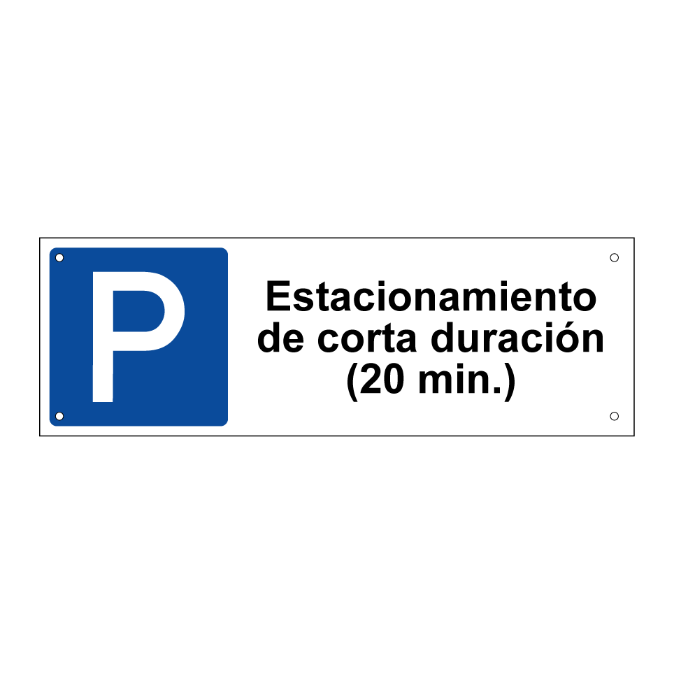 Estacionamiento de corta duración (20 min.)